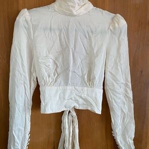 White/Cream open back blouse.